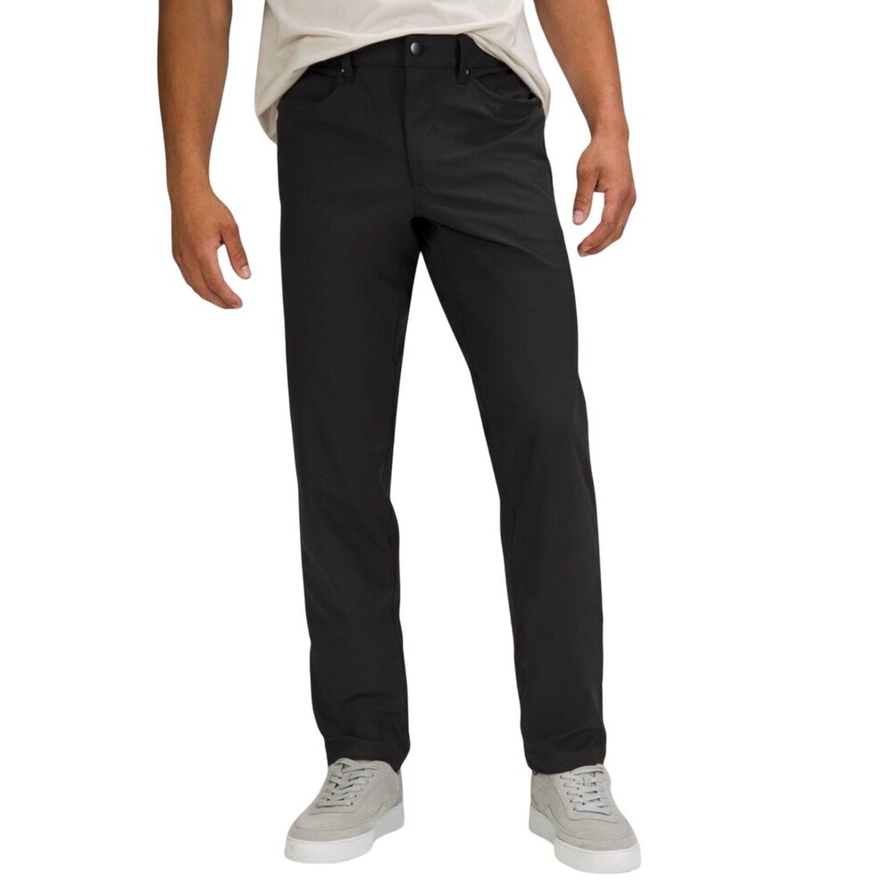 Lululemon ABC Classic-Fit 5 Pocket Warpstreme Black Pants Mens Size 34 X 31